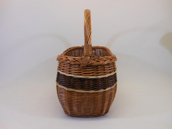 Einkaufskorb Weidenkorb gesottene Weide 18027 3 farbig Taschenform