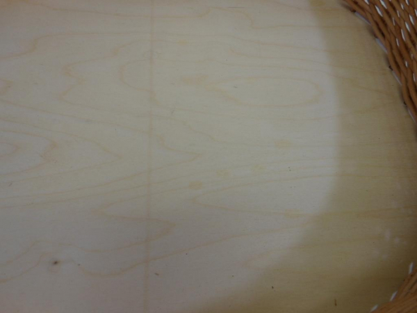 B-Ware Korbtablett Tablett aus Weide mit Holzboden 1 Henkel 3 Varianten