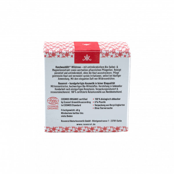Rosenrot HandwashBit® - feste Waschlotion Wildrose