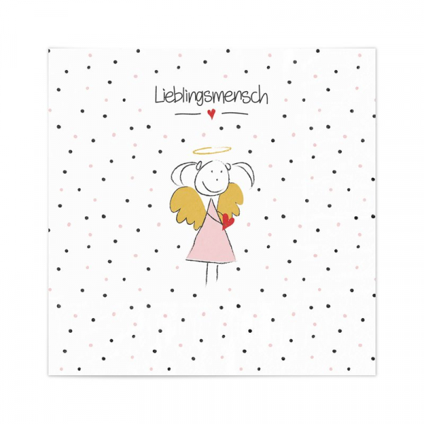 Mea Living Servietten Engel Lieblingsmensch rosa
