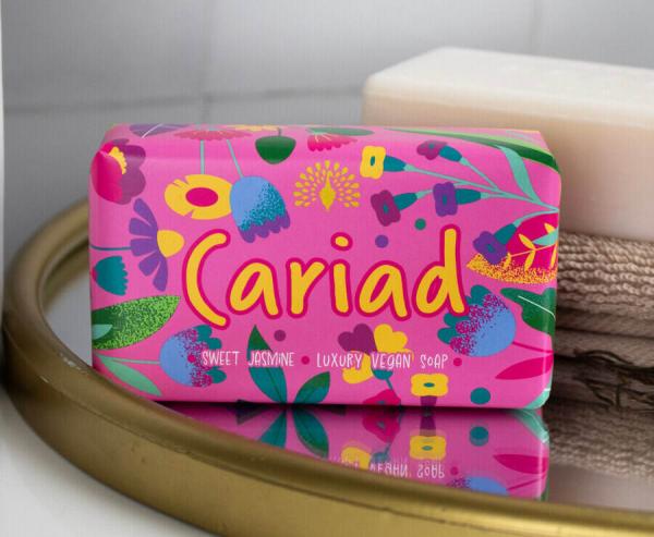 Welsh Collection Seife Jasmin mit Aufschrift Cariad "Liebe"