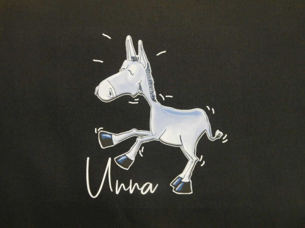 Unna Souvenir Baumwolltasche kurze Henkel Esel Design