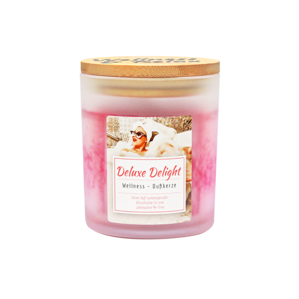 Candle Factory Wellness Duftkerze Deluxe Delight satiniertes Glas